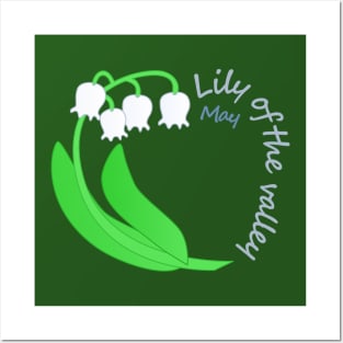 May Birth Month Flower, lily of the valley Posters and Art